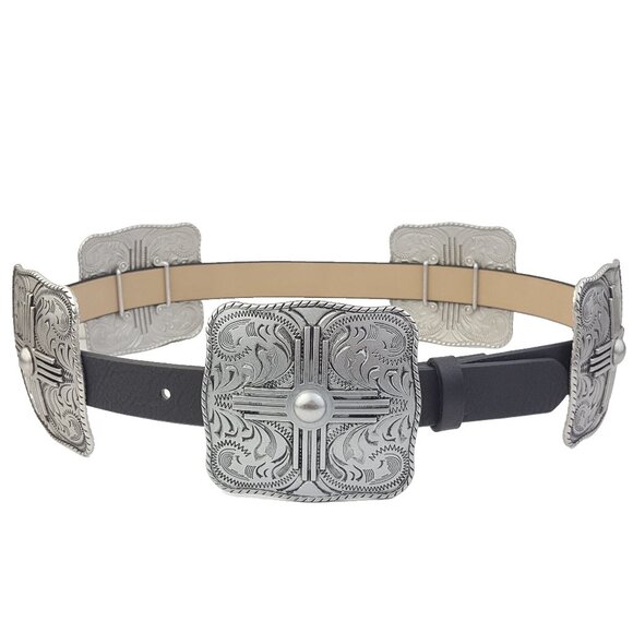 Western Buckle-Size Concho Belt